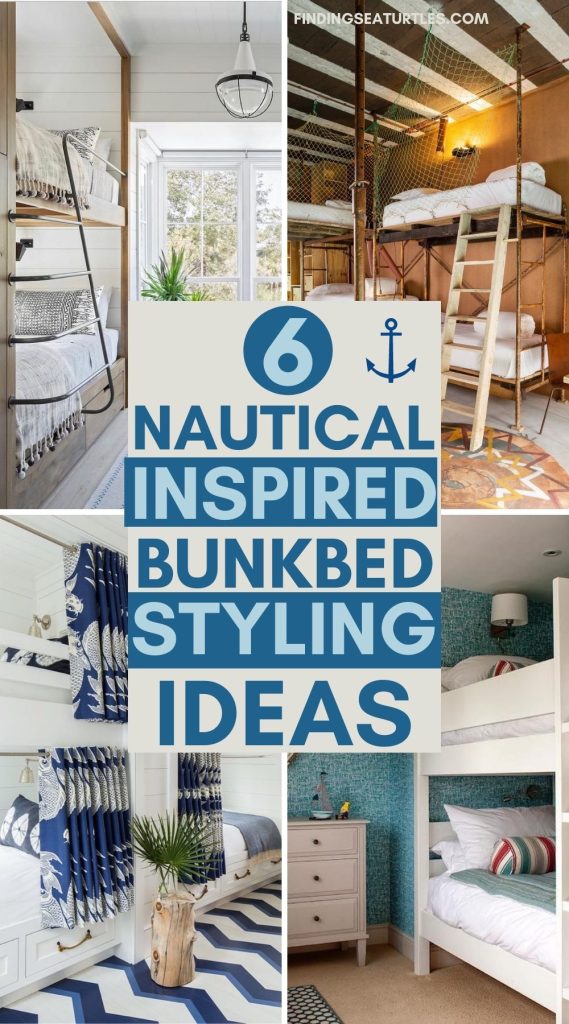 6 NAUTICAL Inspired Bunkbed Styling Ideas #Coastal #Nautical #NauticalBunkBeds #HomeDecor #CoastalHomeDecor 