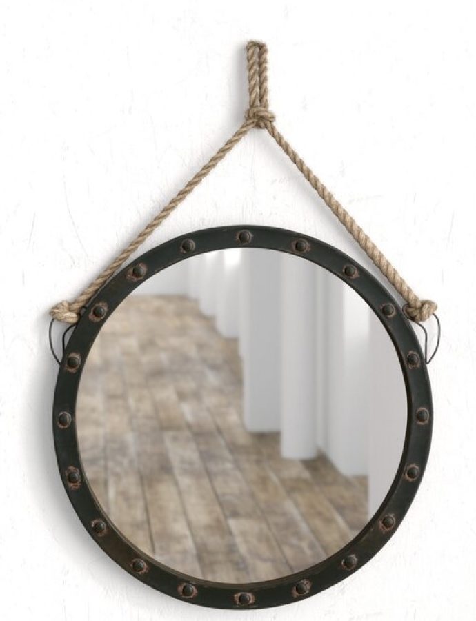 12 Best Coastal Round Mirrors with Strap with a Seaside Style