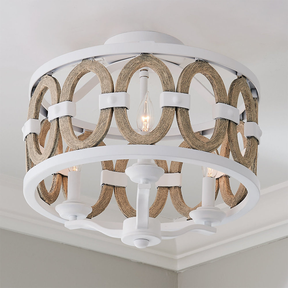 beachy flush mount ceiling light