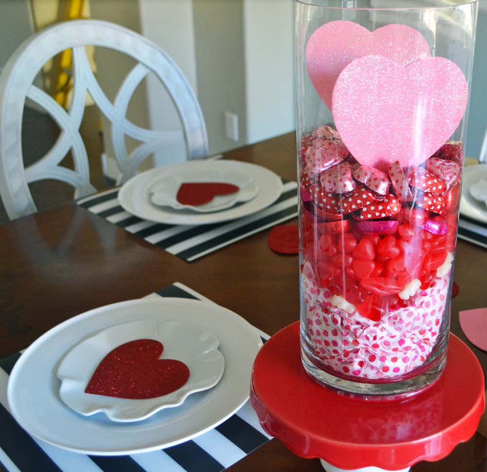 In 14 #ValentinesDay #Centerpiece #ValentineTableCenterpiece #HomeDecor #ValentineDecorIdeas 