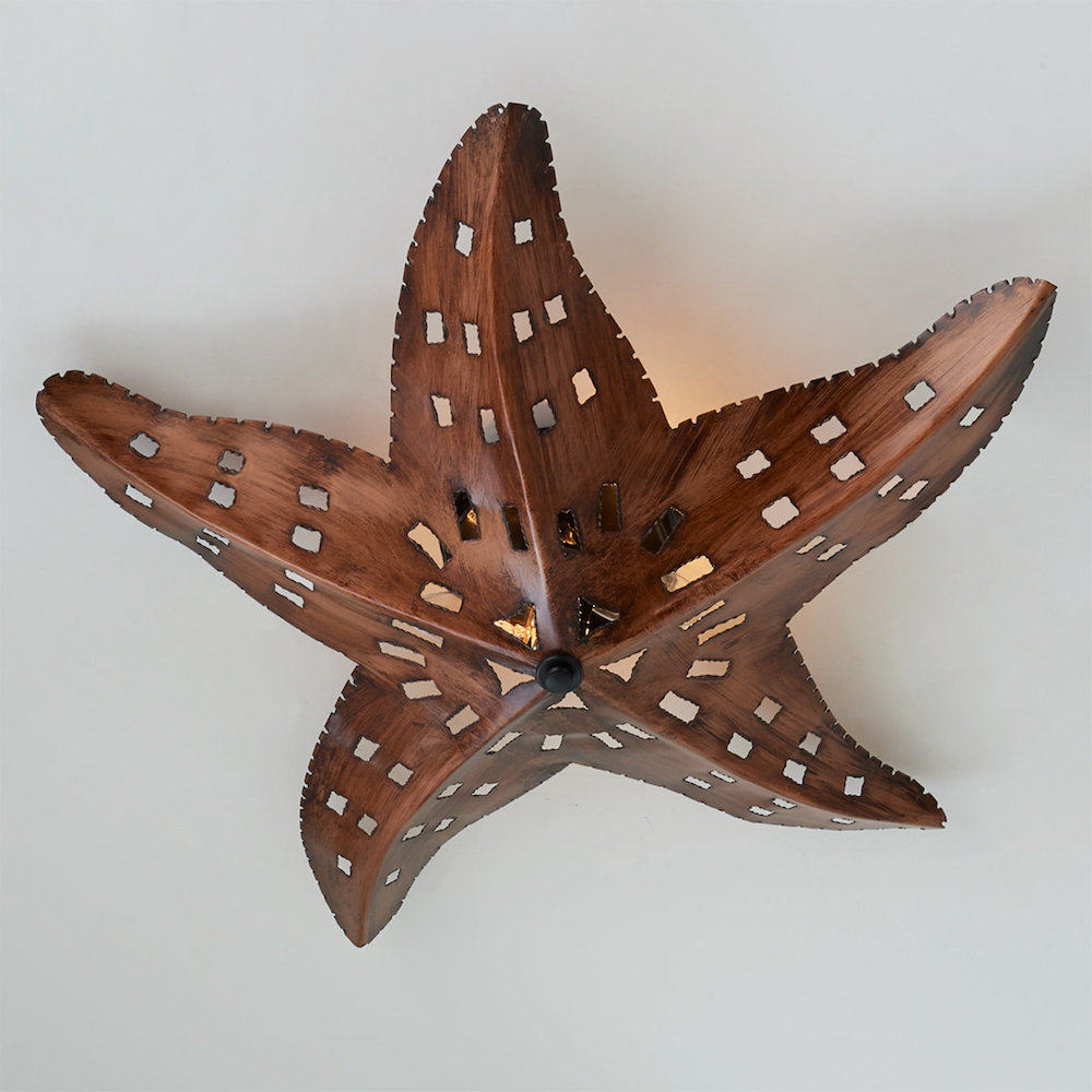 Starfish Ceiling Light #Coastal #CoastalLighting #FlushMountLights #HomeDecor #CoastalHomeDecor 