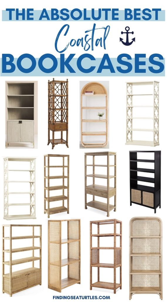 THE ABSOLUTE BEST Coastal Bookcases #Coastal #Bookcases #Bookshelves #CoastalBookshelves #HomeDecor #CoastalHomeDecor 