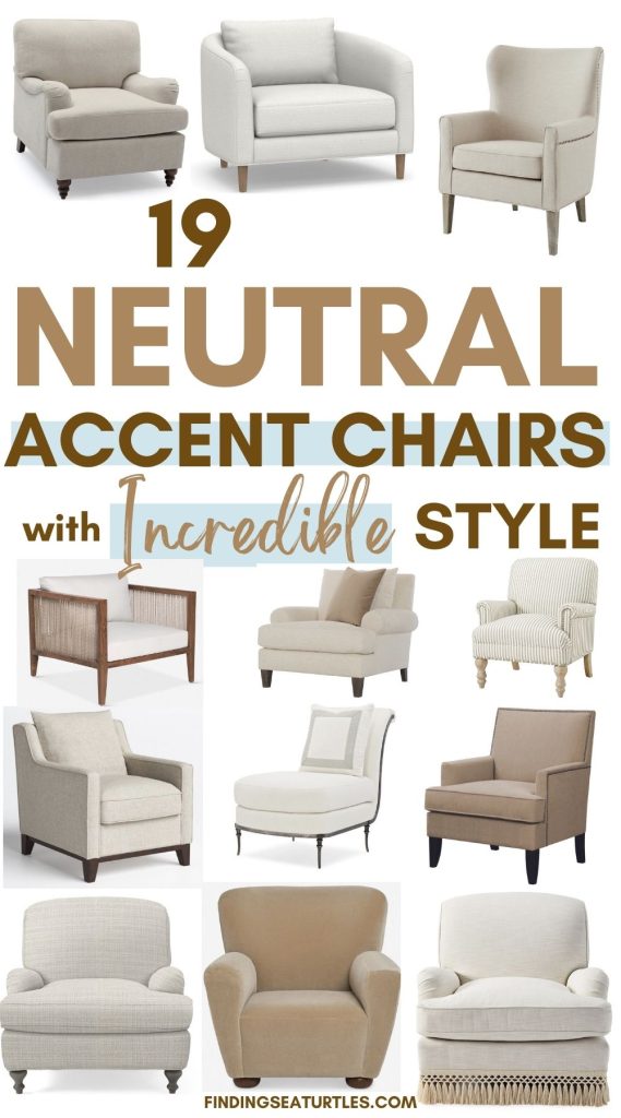 19 Neutral Accent Chairs with Incredible Style #AccentChairs #NeutralAccentChairs #NeutralInteriors #NeutralHomeDecor #CoastalHomeDecor 