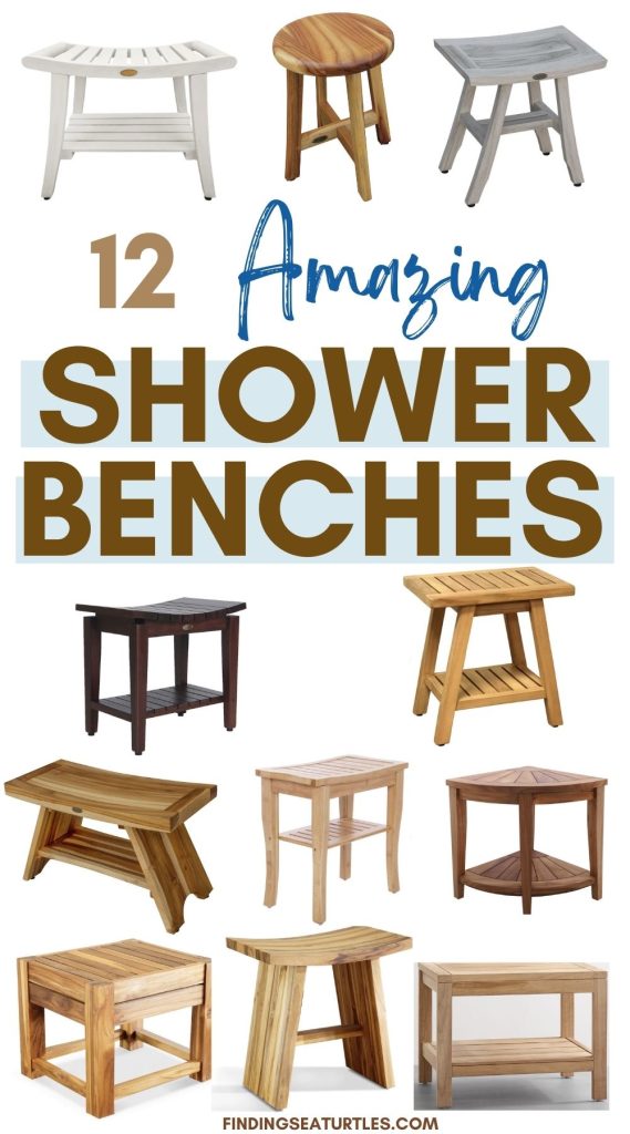 12 Amazing Shower Benches #ShowerBench #TeakShowerBenches #Bathrooms #HomeDecor