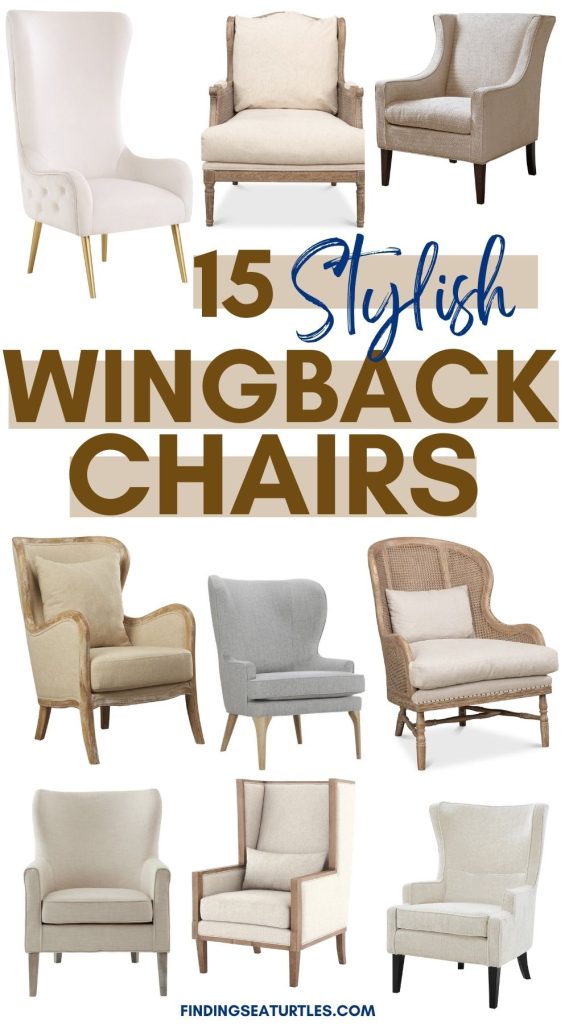 15 Stylish Wingback Chairs #WingbackChair #AccentChair #NeutralChairs #HomeDecor