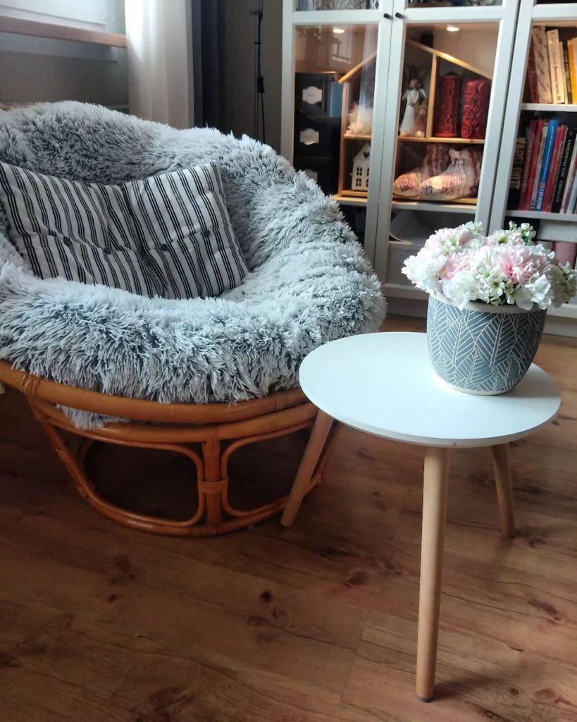 Fur best sale papasan chair