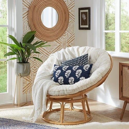 Papasan Chair Styling Ideas In 9 #PapasanChair #MamasanChair #BowlChair #HomeDecor