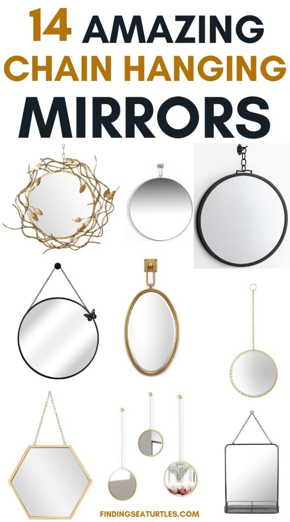 14 AMAZING CHAIN Hanging Mirrors #Mirrors #ChainHangingMirrors #DecorativeMirrors #HomeDecor 