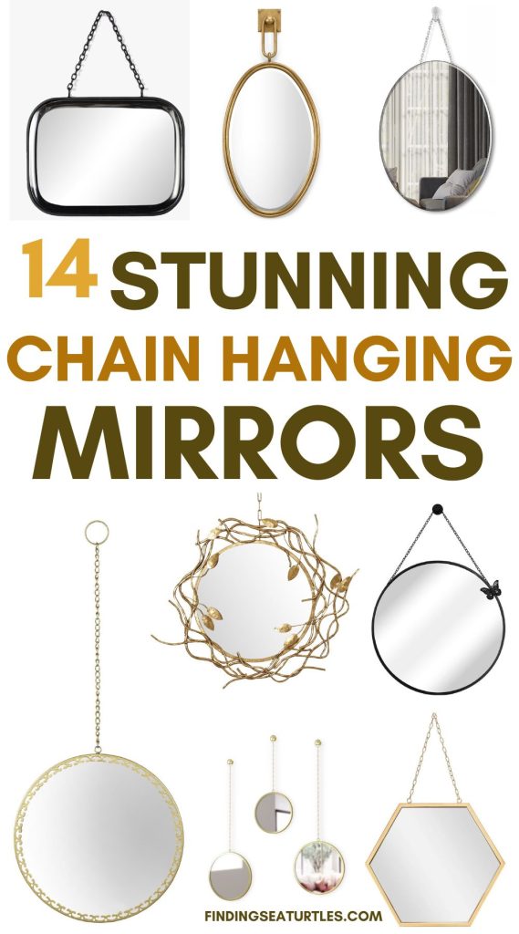 14 Stunning Chain Hanging Mirrors #Mirrors #ChainHangingMirrors #DecorativeMirrors #HomeDecor 