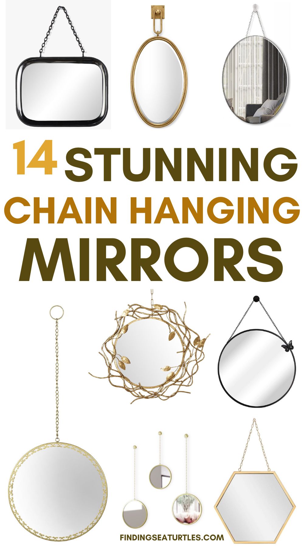 14 Chain Hanging Mirrors to Add Beauty to Your Walls
