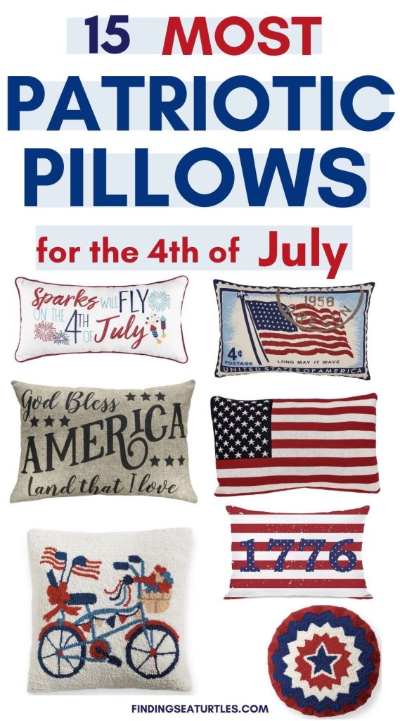 15 Most Patriotic Pillows for the 4th of July #TossPillows #4thofJuly #4thofJulyDecor #PatrioticPillows #HomeDecor