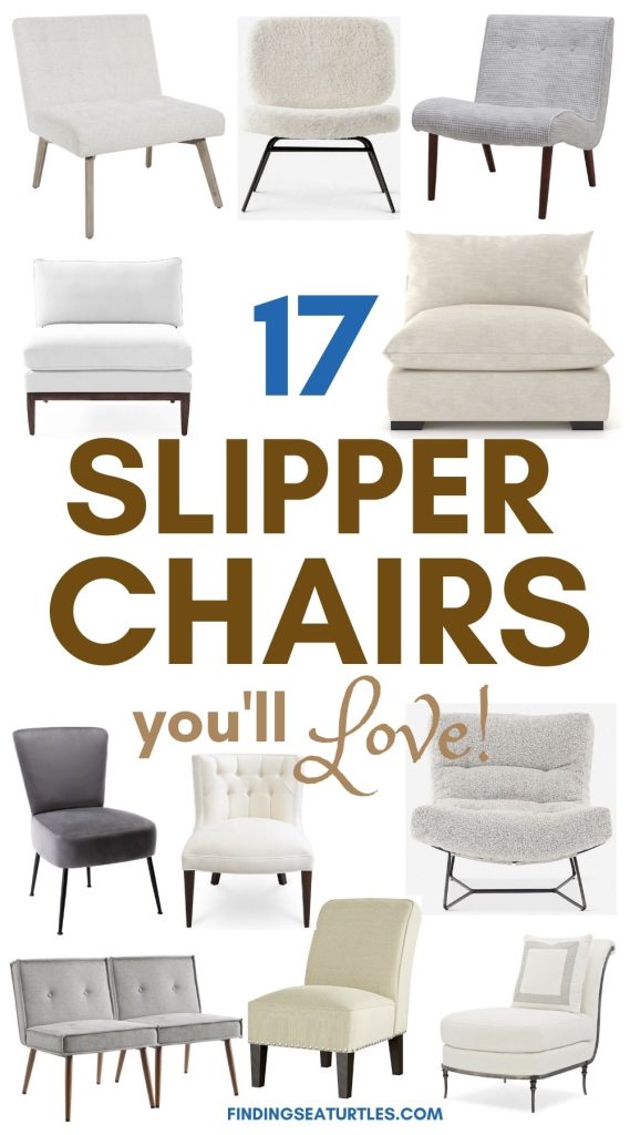 17 Slipper Chairs you'll Love #SlipperChair #AccentChair #ArmlessChair #HomeDecor