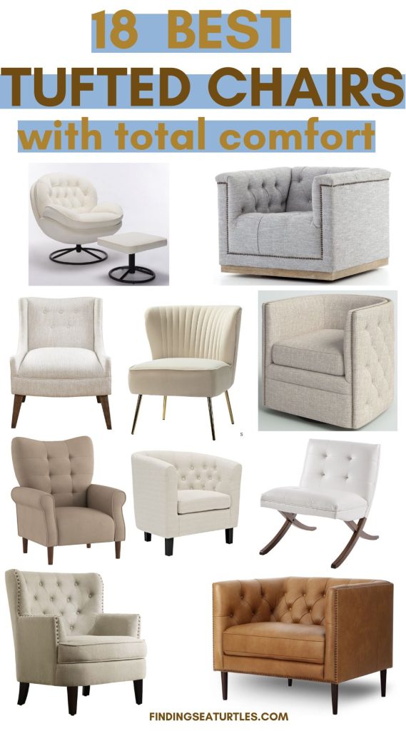 18 BEST Tufted Chairs with total comfort #TuftedChair #AccentChair #DiamondTuftedChair #ChannelTuftedChair #HomeDecor