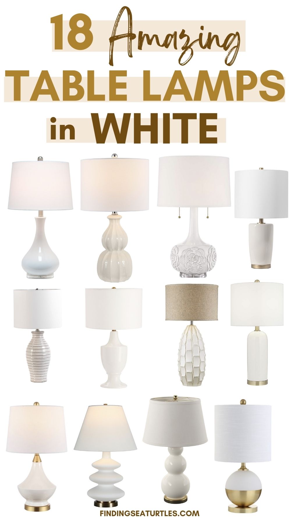 18 Amazing White Table Lamps We Adore