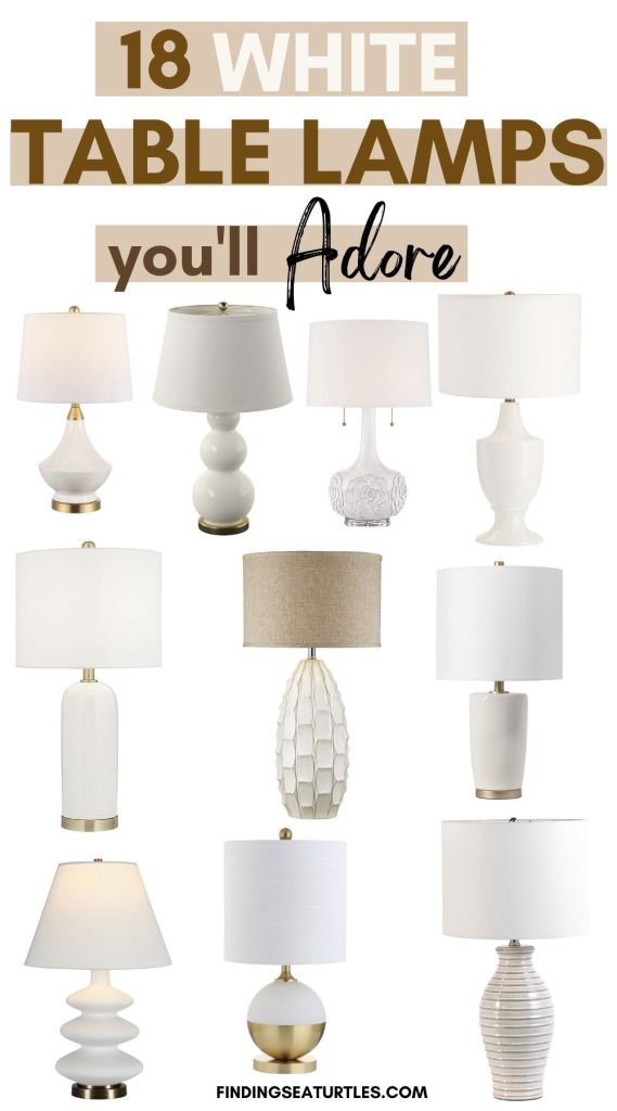 18 White Table Lamps you'll Adore #TableLamps #WhiteTableLamps #WhiteLamps #ConsoleTableLamps #HomeDecor