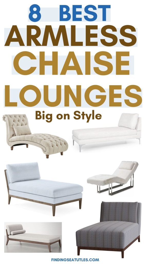 8 Best Armless Chaise Lounges Big on Style #ChaiseLounge #ArmlessChaiseLounge #ChaiseLongue #FaintingCouch #HomeDecor