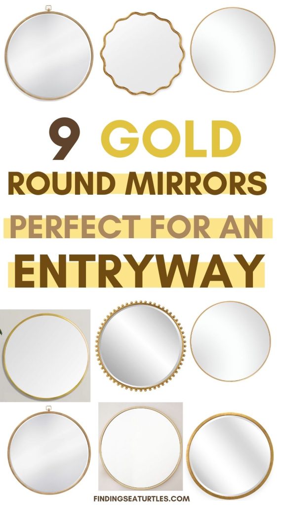 9 Gold Round Mirrors Perfect for an Entryway #Mirrors #RoundMirrors #GoldMirrors #Foyer #ConsoleTable #StylingTips #HomeDecor