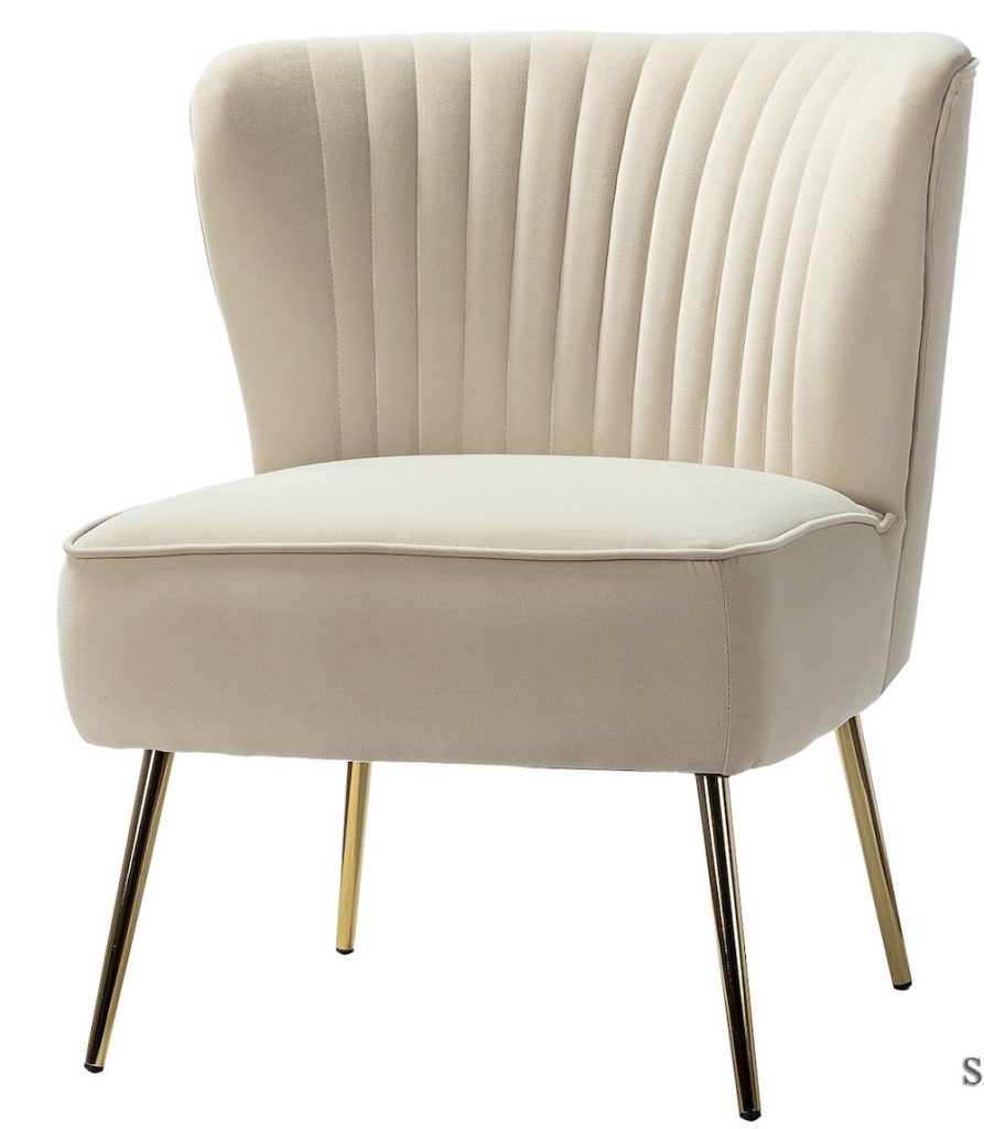 Tufted Accent Chairs Euclid Tufted Velvet Side Chair #TuftedChair #AccentChair #DiamondTuftedChair #ChannelTuftedChair #HomeDecor