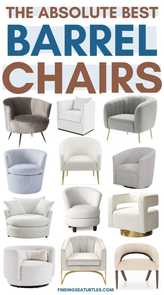 The Absolute Best Barrel Chairs #BarrelChair #AccentChair #RoundChair #SwivelChair #HomeDecor