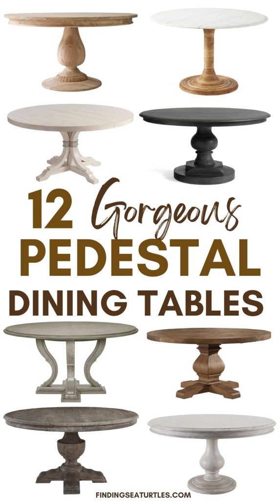 12 Gorgeous Pedestal Dining Tables #PedestalTables #RoundDiningTables #DiningTables #DiningRoom #HomeDecor 