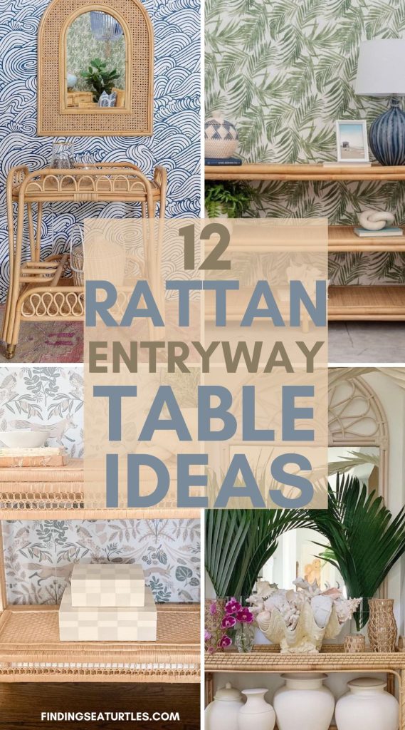12 Rattan Entryway Table Ideas #Entryway #Foyer #RattanEntrywayTable #ConsoleTable #HallwayTable #StylingTips #HomeDecor