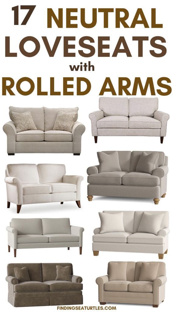 17 Neutral Loveseats with Rolled Arms #Sofa #Loveseat #NeutralSofas #NeutralLoveseat #NeutralInteriors #NeutralHomeDecors