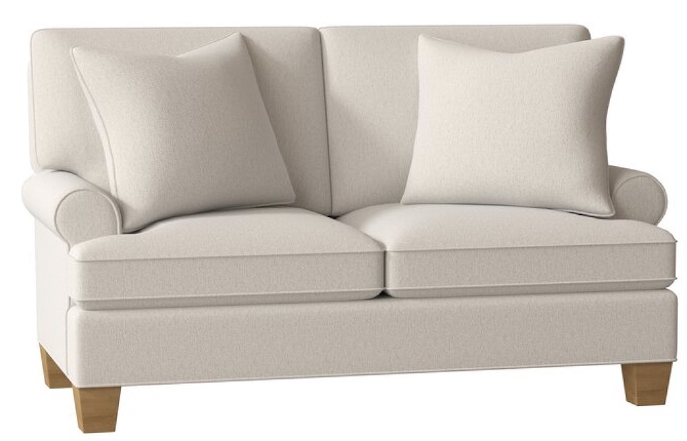 Rolled Arm Loveseat Sofas Grand Park Loveseat #LoveseatSofa #NeutralSofas #NeutralLoveseat #NeutralInteriors #HomeDecors