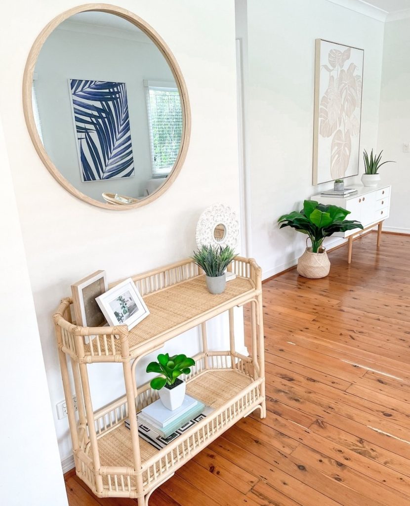 Rattan Entryway Table Ideas In 1 #Entryway #Foyer #RattanEntrywayTable #ConsoleTable #HallwayTable #StylingTips #HomeDecor