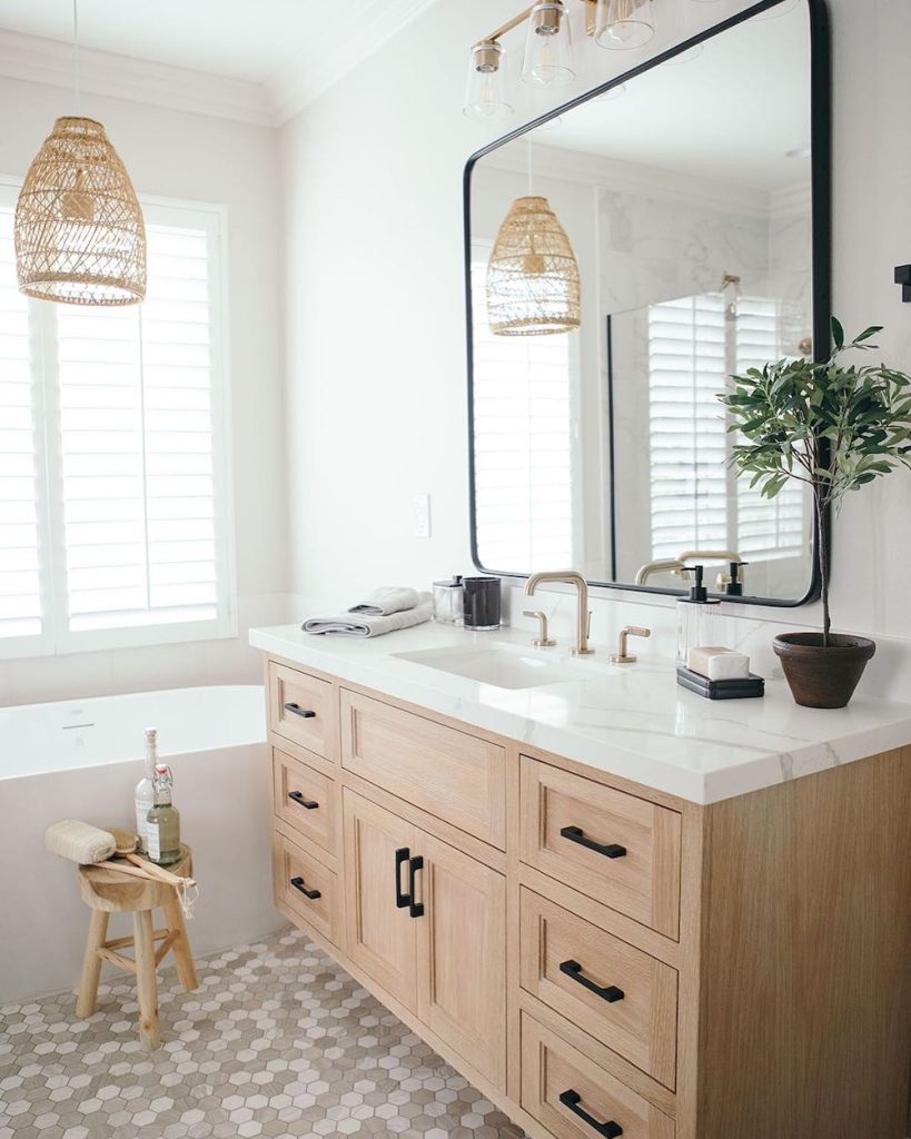 Neutral Bathroom Vanity Ideas In 11 #Bathroom #Vanity #NeutralHomeDecor 