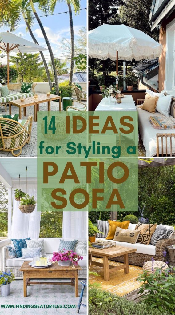 14 Ideas for Styling a Patio Sofa #Patio #PatioSofas #WickerPatioSofas 