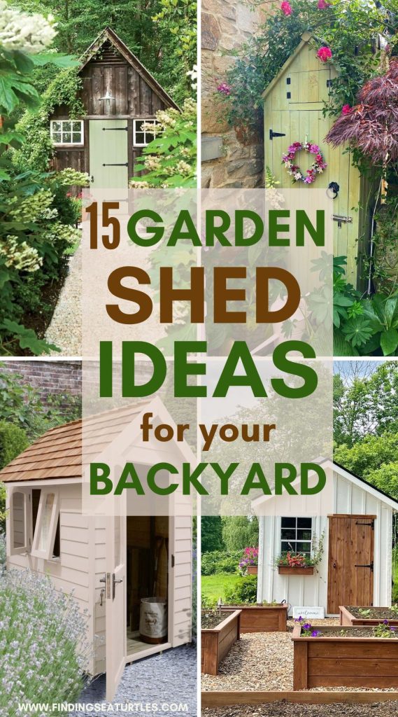 15 Garden Shed Ideas for your Backyard #GardenShed #Storage #OutdoorShed 
