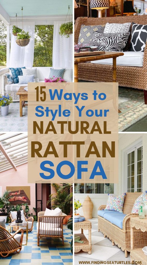 15 Ways to Style Your Natural Rattan Sofa #NaturalRattanSofas #RattanSofas #Sofas 