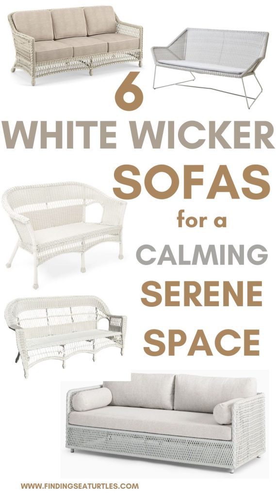 6 White Wicker Sofas for a Calming Serene Space #WhiteWickerSofas #WickerSofas #Sofas 