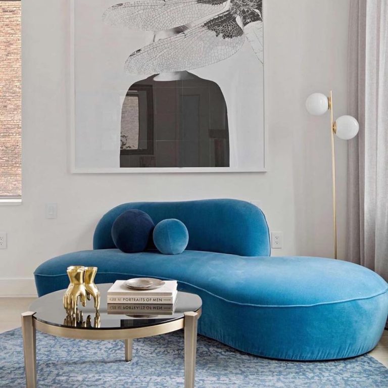 15 Blue Curved Sofas to Style a Luxe Room