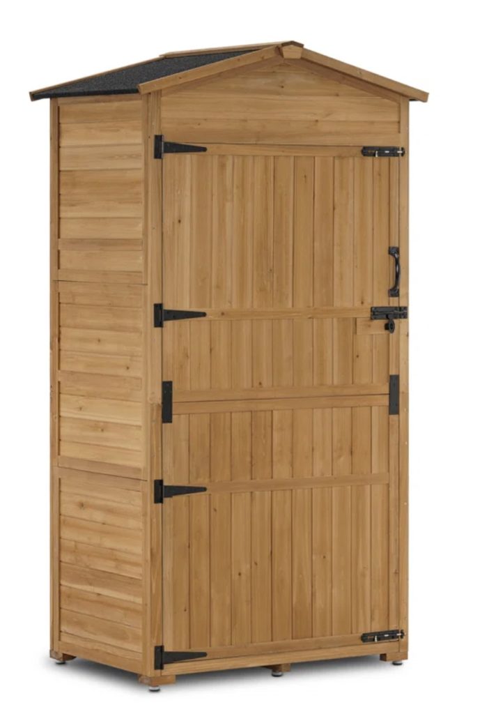 Oversize 3 ft. W x 2 ft. D Solid Wood Vertical Tool Shed #GardenShed #Storage #OutdoorShed 