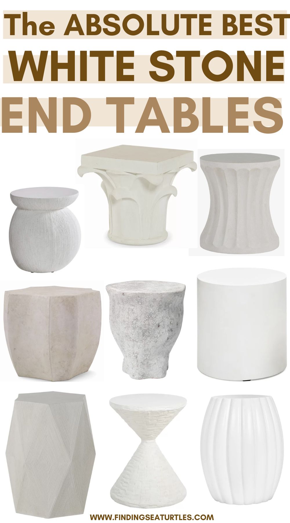 14 Modern Stone End Tables with an Organic Modern Look