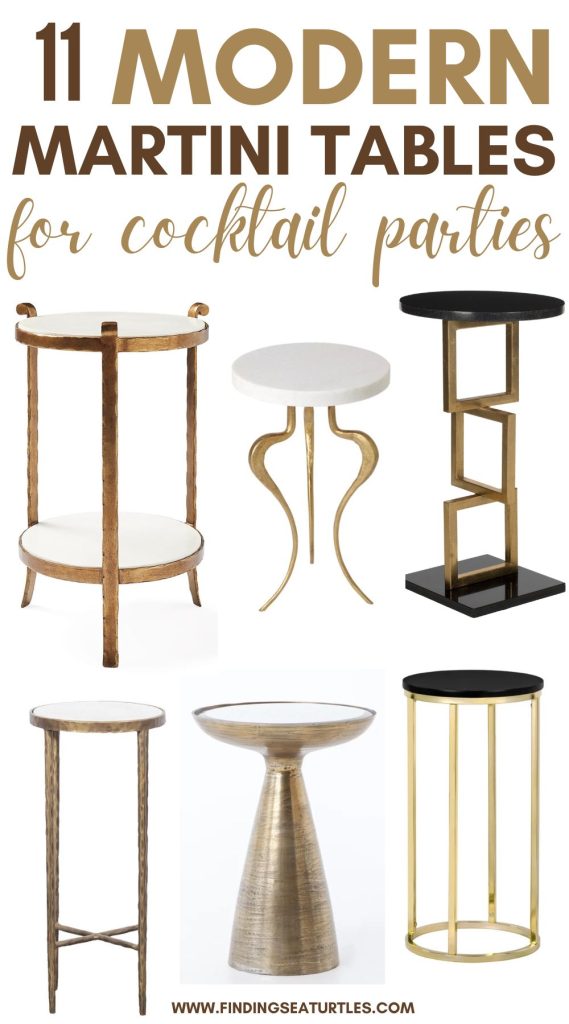 11 Modern Martini Tables for Cocktail parties #MartiniTable #ModernMartiniTables #AccentTables 
