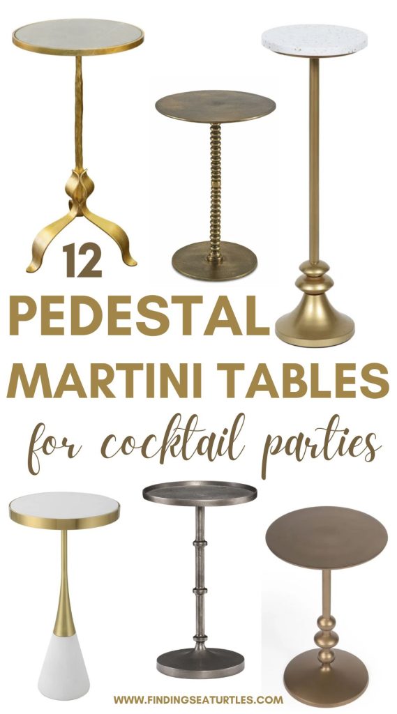 12 Pedestal Martini Tables for cocktail parties #MartiniTable #PedestalMartiniTable #EndTable 