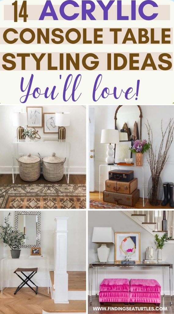 14 Acrylic Console Table Styling Ideas You'll Love! #Tables #ConsoleTables #AcrylicConsoleTables