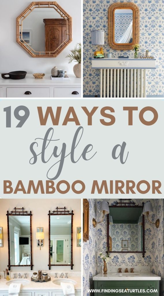 19 Ways to Style a Bamboo Mirror #WallMirrors #AccentMirrors #BambooMirrors 