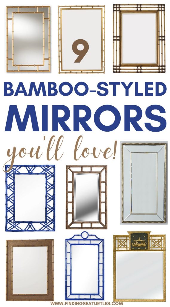 9 Bamboo-styled Mirrors you'll Love! #WallMirrors #BambooMirrors #AccentMirrors