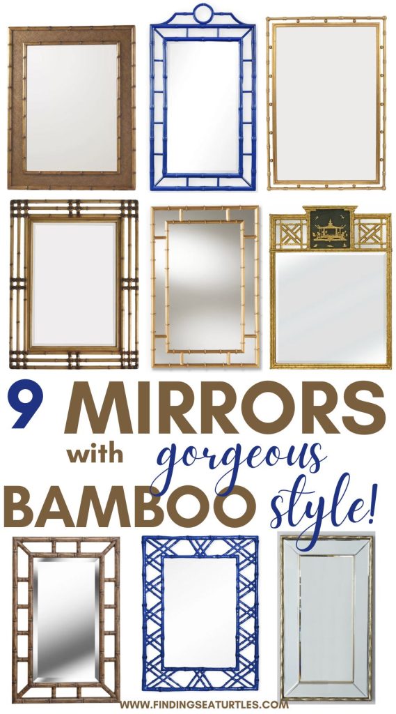 9 Mirrors with gorgeous Bamboo Style! #WallMirrors #BambooMirrors #AccentMirrors
