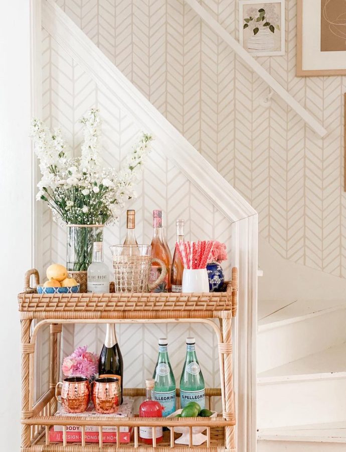 16 Rattan Bar Carts to Celebrate the Cocktail Hour