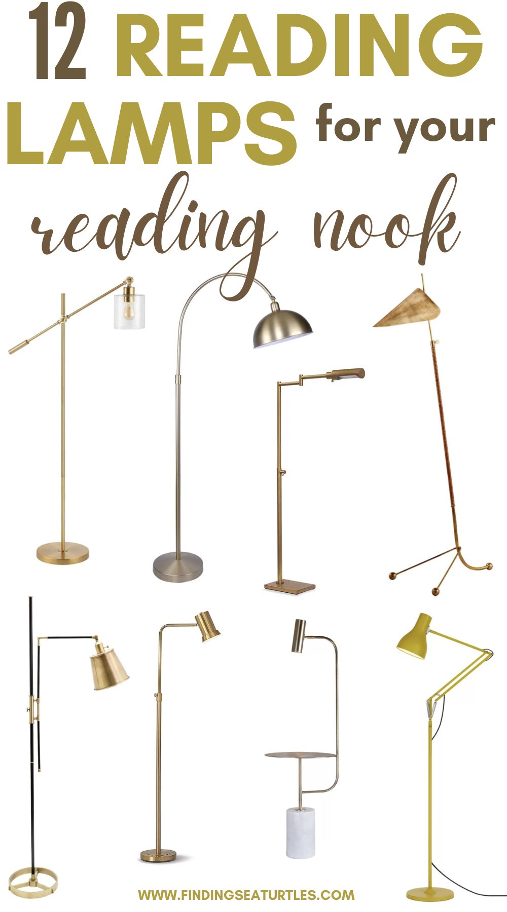 12 Gold Reading Floor Lamps for Your Reading Nook