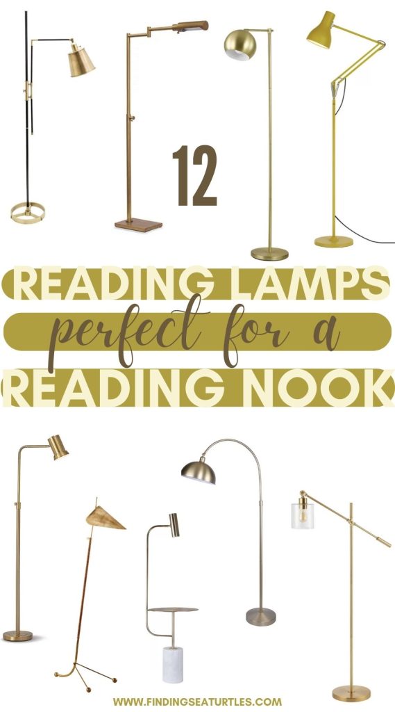 12 Reading Lamps perfect for a Reading Nook #FloorLamps #ReadingFloorLamps #ReadingNook #ReadingSpaces #ReadingCorner