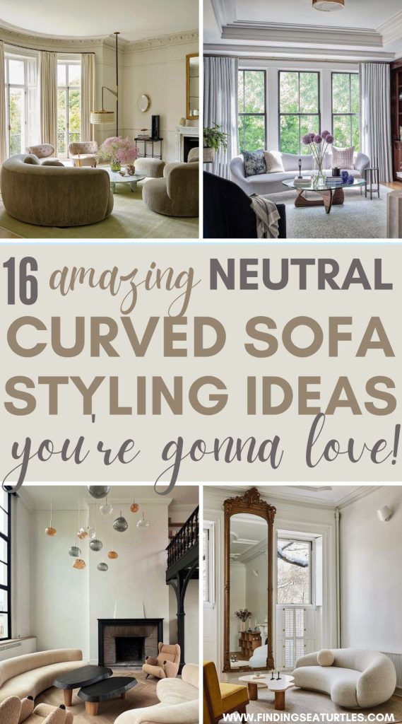 16 amazing Neutral Curved Sofa Styling Ideas you're gonna love! #CurvedSofas #NeutralCurvedSofas #CurvedFurniture