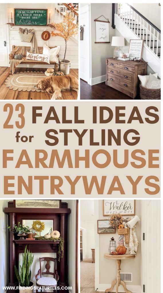 23 Fall Ideas for Styling Farmhouse Entryways #FallEntryway #FallFarmhouseEntryway #FallFarmhouse