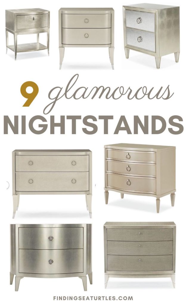 9 Glamorous Nightstand #SoftSilver #SilverNightstands #GlamNightstands 