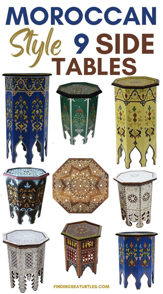 Moroccan Style 9 Side Tables #SideTables #MoroccanSideTables #Moroccan