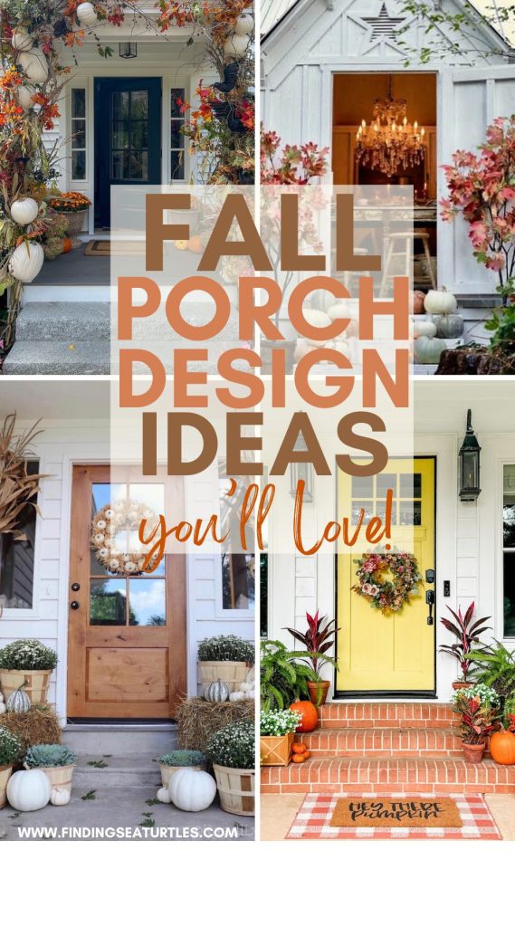 Fall Porch Design Ideas You'll Love! #FallDecor #FallFrontPorch #FallPorchIdeas